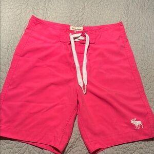 Abercrombie & Fitch Men's Bright Pink Board Shorts